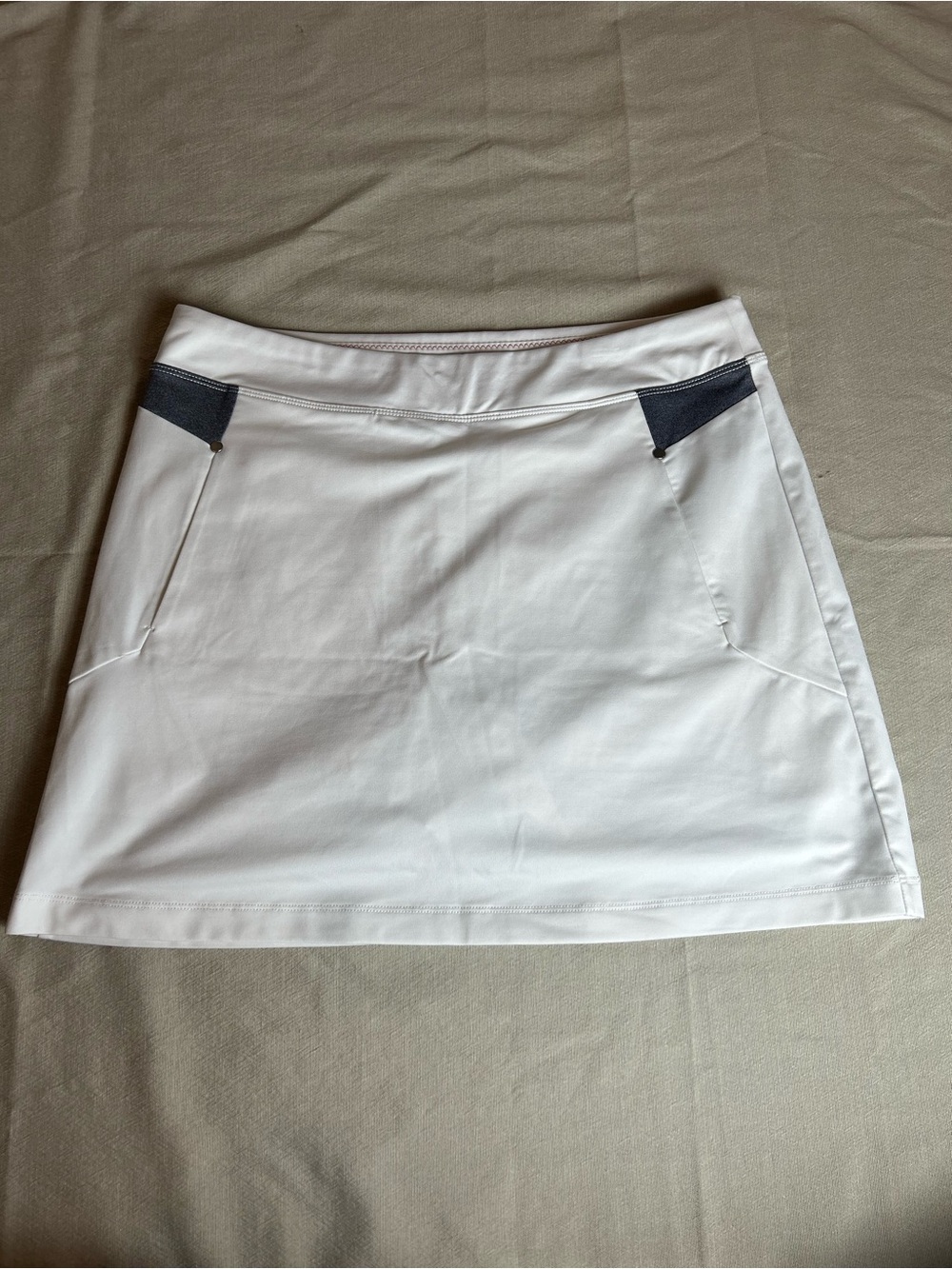 Cutter & Buck White Athletic Skort with Pink Stitching